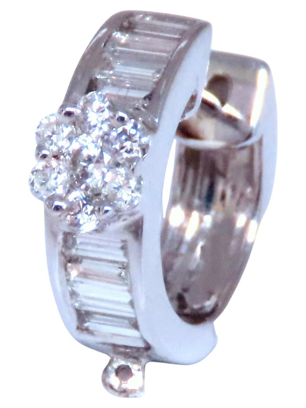 0.40ct Natural Diamonds Single Hoop Earrings his / hers 18kt Gold 12620*